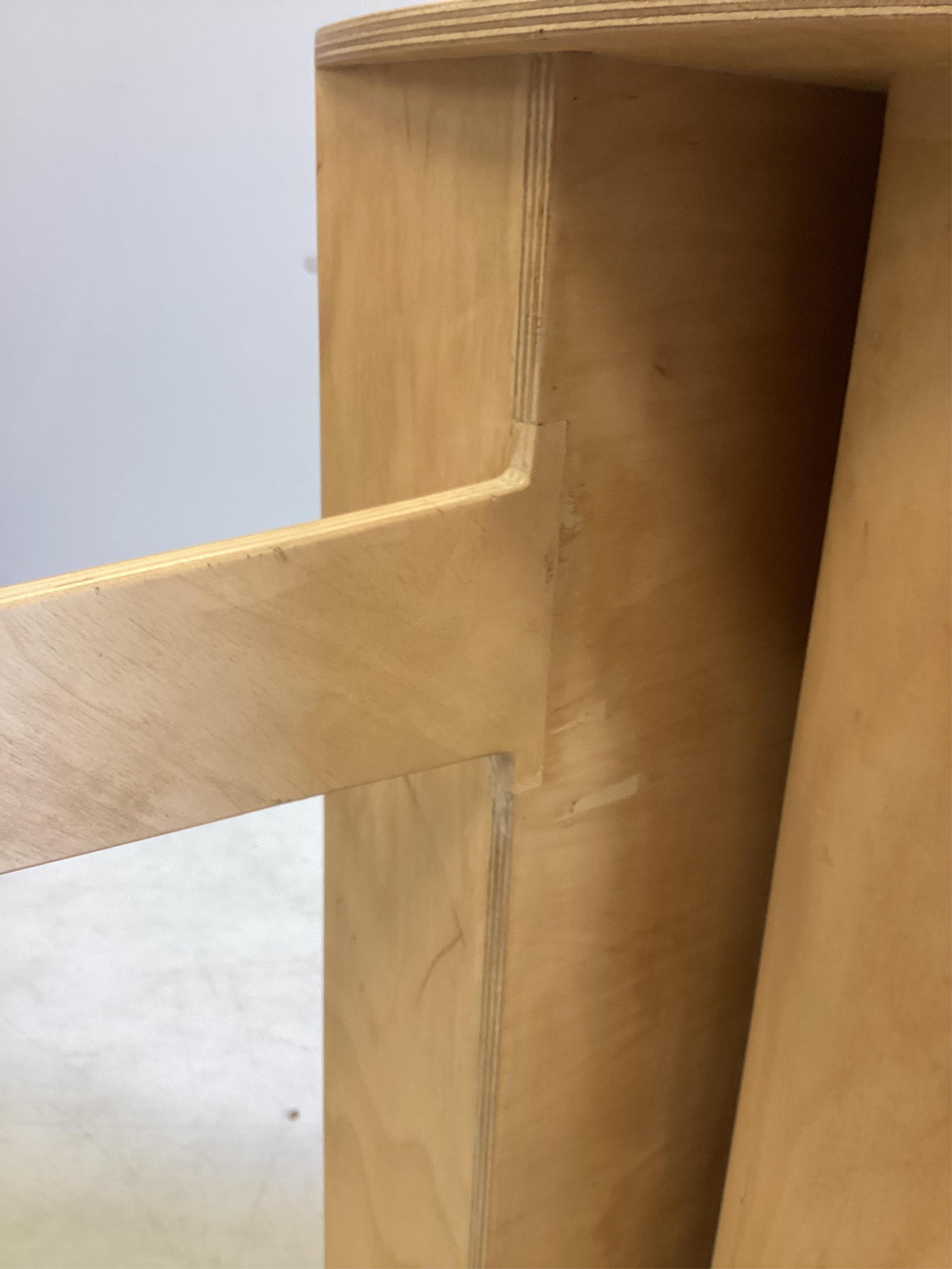 A birch Isokon Penguin Donkey, width 59cm, depth 41cm, height 43cm